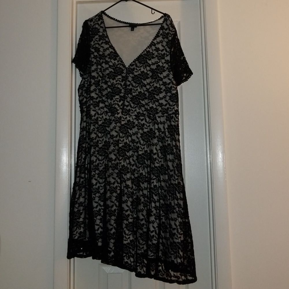 22/24 Womens Torrid Black Lace Dress (Size 3)